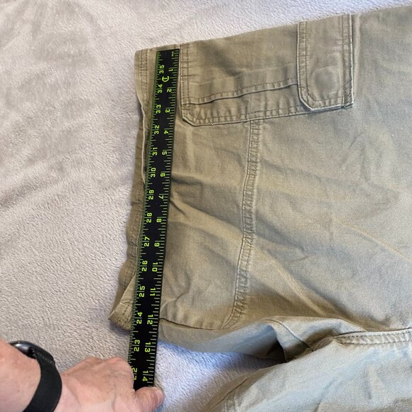 Wrangler Mens Khaki Cargo Shorts Size 48 Cotton Blend Durable - Picture 5 of 13